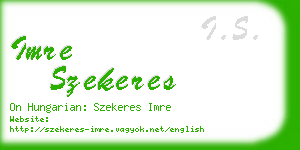 imre szekeres business card